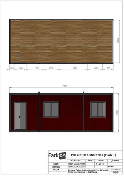 POLYESTER KONTEYNER (PLAN 1)